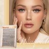 Winifred Lashes Clusters Natural Eyelash Clusters Clear Band Wispy Lash Clusters C Curl Cluster Eyelash Extensions 10-16mm DIY Individual Lashes Natural Look