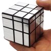 AMAZA Mirror Speed Magic Cube 3X3 Puzzle 3x3x3 Speed Cube QiYi Toys 3x3 Speed Cube Magic Puzzle Cube for Children and Adults Silver