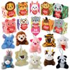 ATFUNSHOP Valentines Day Gifts Box for Kids with Animal Plush Toys 30 Pack Valentines Mini Keychains and Gift Card in Bulk Exchange for Toddlers Girls Boys School Class Classroom Party Favors