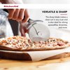 KitchenAid Gourmet Stainless Steel Pizza Wheel with Sharp Blade to Easily Cutting Pizza Crusts, Pies, and more, Finger Guard for Safety and Comfort Grip to Protect Fingers, Dishwasher Safe, Black