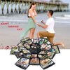 Explosion Box 6 Faces Creative Gift Box,Love Memory DIY Handmade Photo Album Scrapbook, Surprise Birthday Gift, Wedding or Valentine's Day