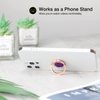 [2 Pack] Concentric Circular Texture Diamond Setting Cell Phone Ring Holder Stand, 360 Degree Rotation and 180 DegreeAdjustable Finger Ring Kickstand with Polished Metal Phone Grip (Purple)