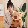 LVQING Cute Capybar Stuffed Animals with Wearable Toast headsetwear Capybar, Gifts for Kids (11 in Bread Capybar)