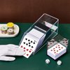 Honoson Blackjack Shoe and Discard Tray Clear Acrylic Blackjack Dealing Shoe Card Dispenser for Playing Cards Discard Holder Trays for Blackjack Game Poker Accessories (4 Deck)