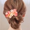 6 PACK Flower Hair Pins, U-Shaped Rhinestone Floral Hair, Embellished With Pearls Beautiful Hair Pin Floral Hairpieces, Beautiful Accessories for Prom and Wedding