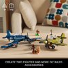 WW2 Military Plane Building Sets Compatible with Lego, Create US F4U & UK Spitfire Fighter Jet Models Toys, Great Army Airplane Aircraft Gifts for Boys Kids