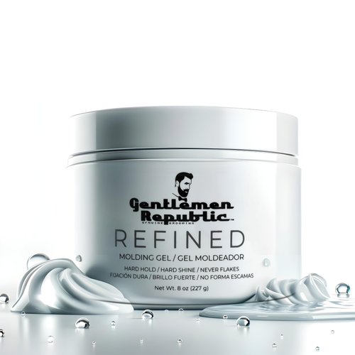 Gentlemen Republic 8oz Refined Hair Gel - Professional Formula for 24 Hour Shine and Hold, Humidi...