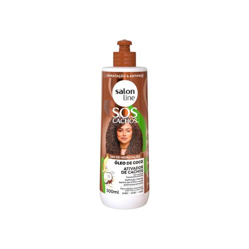 Salon Line Deep Conditioner - SOS Curls (Coconut Oil) Collection - Deep Treatment Curl Activator with Coconut Oil 16.9 Fluid Ounces