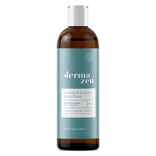 Dermazen Natural Mineral & Enzyme Body Wash for Men & Women – Gentle, Hydrating & Nourishing Cleanser with Papaya & Cucumber for Soft, Radiant Skin – Sulfate & Paraben Free, 9.6 oz