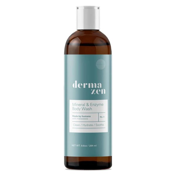 Dermazen Natural Mineral & Enzyme Body Wash for Men & Women – Gentle, Hydrating & Nourishing Cleanser with Papaya & Cucumber for Soft, Radiant Skin – Sulfate & Paraben Free, 9.6 oz