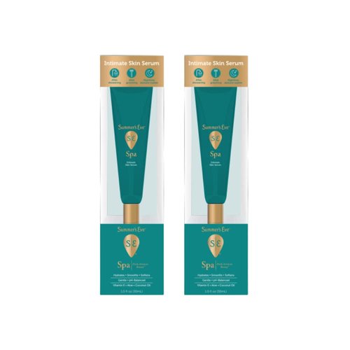 Summer's Eve Spa Daily Intimate Beauty, Luxurious Skin Serum, Post Shave Fragrance Free Women’s Hydrating Serum, 1oz Tube (Pack of 2)