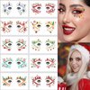 Eye shadow Tattoo Sticker Temporary Makeup Eye Tattoo Transfer Stickers Eyeliner Eyeshadow Sticker Snowflake Christmas Tree Snowman for Women Masquerade Christmas Party