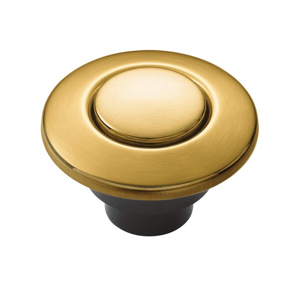 Moen Brushed Gold Garbage Disposal Air Switch Coordinating Decorative Button, Decorative Button Only, Housing Required, AS-4201-BG