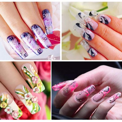 Yimart® French False Nail Tips French Nail Art Tips 500pcs White French Acrylic Style Artificial False Nails Tips With Box (White)