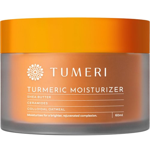 TUMERI Turmeric Face Moisturizer Cream and Body Cream 60 ml – Nourishing and Hydrating Face Cream for Dry Skin – Infused with Turmeric Curcumin, Shea Butter, Colloidal Oatmeal