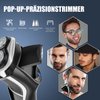Electric Shaver for Men, MAX-T Quick Rechargeable Electric Razor Wet Dry Rotary Shaver with Pop Up Trimmer and LED Display, IPX7 100% Waterproof （8101 with Adapter Charger）