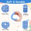 Aolso Baby Teether Toys, Silicone Baby Teething Toys Phone Shape with Pacifier Clip, Soft Teething Toys for Toddlers, BPA Free, Boys Girls Baby Chew Toys, Teethers for Babies 0-6 Months(Blue)