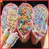 Fashion Fitoor Colorful Elastic Rubber Bands Seamless Cotton Hair Bands for Women Girls and Kids Baby - Versatile Hair Ties Ponytail Holders Headband Hair Accessories (200)