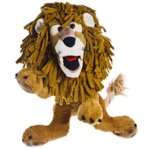 Living Puppets 17-Inch Lion Hand Puppet - Fine European Design, Ultra-Soft and Cuddly, Promotes Child Development, Safety Certified, Teacher-Recommended for Boys and Girls