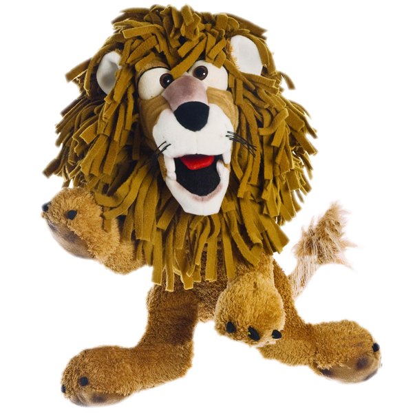 Living Puppets 17-Inch Lion Hand Puppet - Fine European Design, Ultra-Soft and Cuddly, Promotes Child Development, Safety Certified, Teacher-Recommended for Boys and Girls