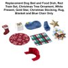 Replacement Part for Fisher-Price Little-People Advent Calendar Christmas Playset - HGP72 ~ Replacement Accessories Bundle ~ Includes Dog Bed and Food Dish, Red Train Set, White Present and More