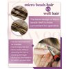 LaaVoo Beaded Weft Hair Extensions Human Hair Beaded Weft Extensions Balayage Human Hair Beaded Hair Extensions Ombre Darkest Brown to Light Brown 18inch 50g