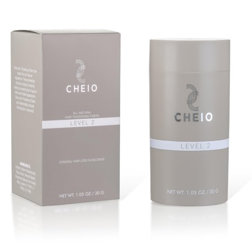 Cheio - Hair Thickening Fibers - 30g - Level 2 (Medium Brown) - Keratin Fibers for Bald Spots & Thinning Hair for Men and Women - Covers Spots in Seconds - Quick Solution for Hair Loss