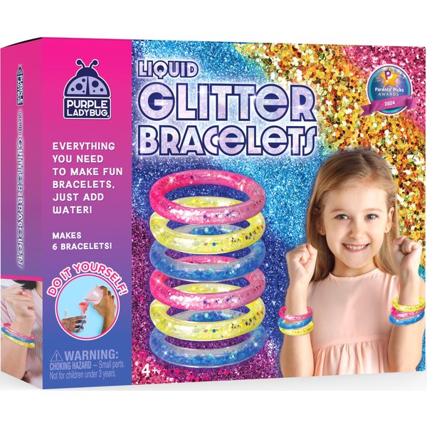 PURPLE LADYBUG Make Your Own Bracelet Making Kit for Girls - Bracelet Making Kit for Girls 5-7, Arts and Crafts for Kids Ages 6-8 Girls, Christmas Gifts for Girls Stocking Stuffers