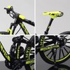 YEIBOBO ! Alloy Mini Downhill Mountain Bike Toy, Die-cast BMX Finger Bike Model for Collections (Black/Green)