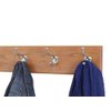 PegandRail Cherry Coat Rack with Satin Nickle Hat and Coat Style Hooks 4.5" Ultra Wide (Cherry, 15" x 4.5" with 3 Hooks)