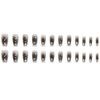 Medium Press on Nails Coffin Fake Nails Stars with Moon Design Black Gradient False Nails Acrylic Artificial Glue on Nails Full Cover Stick on Nails for Women Girls Manicure Decoration 24Pcs