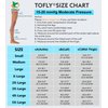 TOFLY® Thigh High Compression Socks for Women & Men, Closed Toe 15-20mmHg Graduated Medical Compression Stockings with Silicone Band, Opaque Support Stockings for Varicose Veins, Edema, DVT,Black XL