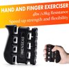 IMENSEAS Grip Strength Trainer 7 Pack Adjustable Hand Gripper, Finger Stretcher Resistance Extensor Bands, Finger Exerciser, Grip Strength Ring & Stress Relief Ball, Hand Grip Strengthener, Black