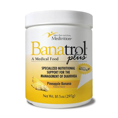 Medtrition Banatrol Natural Anti-Diarrheal with Prebiotics, Relief for IBS and Recurring Diarrhea, Clinically Supported Food, Non-Constipating, 28 Servings (Pineapple)