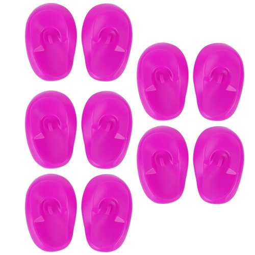 Hair Dye Ear Cover, Ear Cover Protectors For Shower,Hair Dye, Hair Dryer, Bathing, Waterproof Plastic Ear Shower Caps Reusable Hair Dye Shield Cap Anti Staining Plastic Guard Protects
