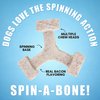 Bullibone Nylon Dog Chew Toy Spin-a-Bone - Interactive Dog Toy, Triggers Natural Instincts, and Improves Oral Health
