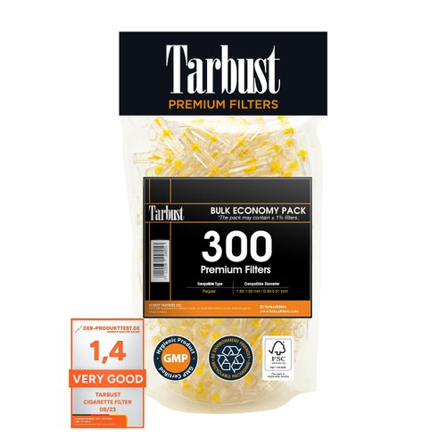 Tarbust 300 Cigarette Filters, Cigarette Filters That Remove Tar and Chemical, Cigarette Filter Tips for Regular and King Size Cigarettes, 300 Cigarette Filters, Tar Bars for Cigarettes