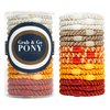 L. Erickson Grab & Go Pony Tube - Sedona - 15 Pack Ponytail Holder Hair Ties