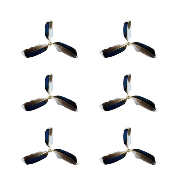 BSLOB Spinning Feather Propeller Cat Toy Refill, 6-Pack Cat Feather Toy Refill Cat Wand Toy Refill Attachment Replacement with Clasp (6-Pack)