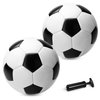 ZOOJOY 2 Pack Soccer Ball Size 3 for Kids, Outside Sport Soccer Ball Set for Boys Girls, Classic Design with Pump, Play Ball Toys & Gifts for Toddlers 2 3 4 5 6 7 8
