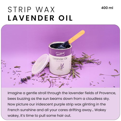 Depileve Hair Removal Wax - Lavender Rosin Wax for Sensitive Skin - Full-Body Wax - Ideal for Delicate Areas - Moisturizing Strip Wax - for Salon and At-Home Use