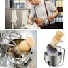 NARAMAX 2 in 1 Shave Cup with Stand Holder Set Shaving Bowl with Stainless Steel Shaving Stand Brush Holder Set Razor Brush Bowl Grooming Tool for Men Beard Cleaning