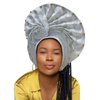 Nigerian Luxury Aso Oke Headtie, African Headtie Women Headbands Head Wrap Turban Cap Auto Gele Headties Femme Headscarf Headgear Sewing Fabric For Party (White)