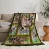 Kangaroo Blanket Decor Gifts for Animal Lovers Flannel Fleece Fuzzy Throw Blanket Soft Warm Cozy Plush Kangaroo Blanket for Bed Couch Stuffed Decoration for Girls Kids Adult 50"x40"