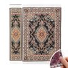 iLAND Miniature Dollhouse Accessories Victorian of Woven Dollhouse Rug 9.4” x 5.7” 9.2" x 1.8" for Dollhouse Furniture on 1/12 Scale and Dolls 3” - 12” (2pcs Time)