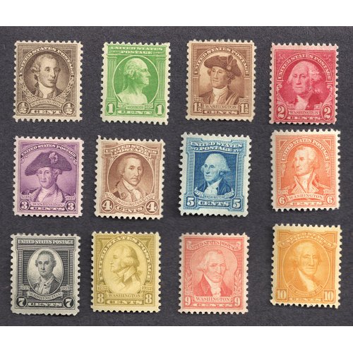 U.S. Postage Stamps Scott# 704-715 Washington Bicentennial Issue 1932 Complete Set of 12