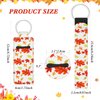 30 Pieces Thanksgiving Lipstick Holder Keychains Set with Wristlet Lanyards Fall Neoprene Lipstick Holder for Women Girls Lip Balm Holder Pouch Tracker Keys Chains Hand Wrist