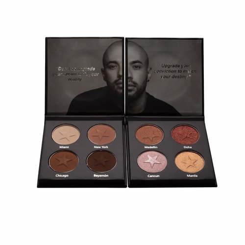 MUBA COSMETICS Laura & Lucely Duo Eyeshadow Palettes Makeup Set - Highly Pigmented Eye Makeup With Shimmer & Matte Nude Colors - 8-Color Eye Shadow Palette Makeup