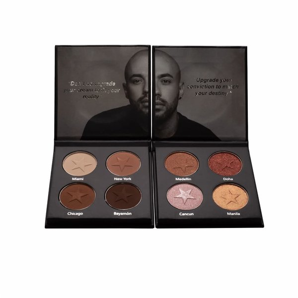 MUBA COSMETICS Laura & Lucely Duo Eyeshadow Palettes Makeup Set - Highly Pigmented Eye Makeup With Shimmer & Matte Nude Colors - 8-Color Eye Shadow Palette Makeup