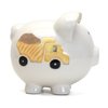 Child to Cherish Ceramic Piggy Bank for Boys, Digger Dump Truck